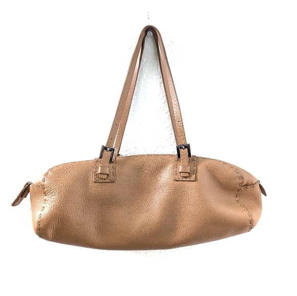 Fendi Selleria Purse Camel Color Short Strap Baguette N 49-17506 1925 - Picture 2 of 8